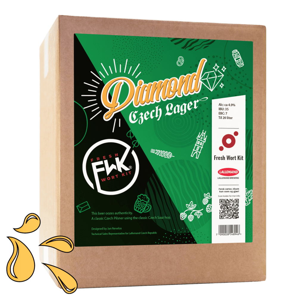 FWK Diamond Czech Lager Fresh Wort Kit – komplett bryggekit for å lage tsjekkisk lager hjemme